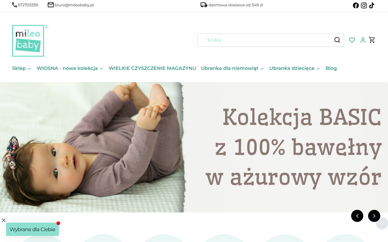 Ubranka dla niemowląt - MiLeo Baby cover