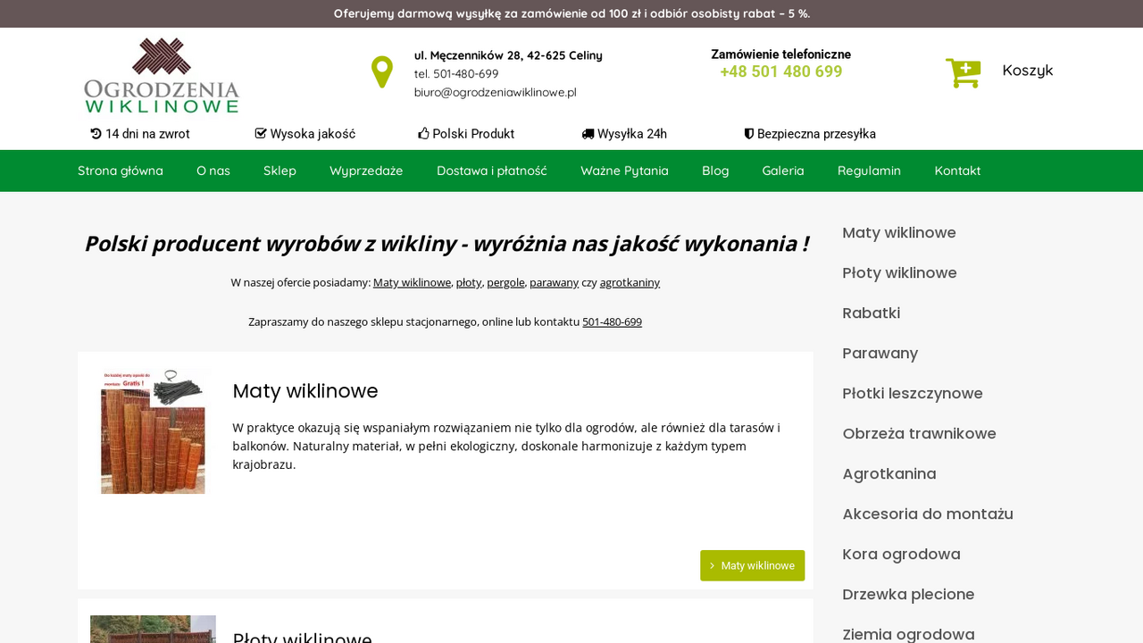 Ogrodzenia Wiklinowe cover