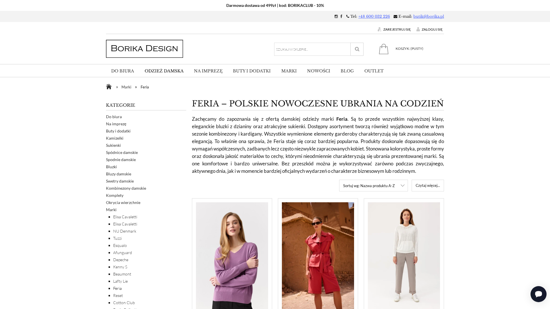Feria - ubrania dla kobiet, które cenią wygodę i modne fasony