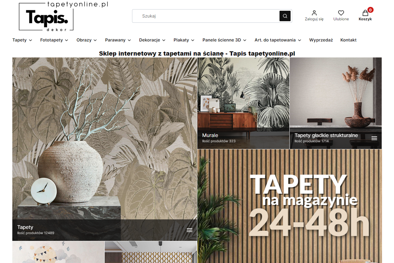 Sklep z tapetami tapetyonline.pl cover