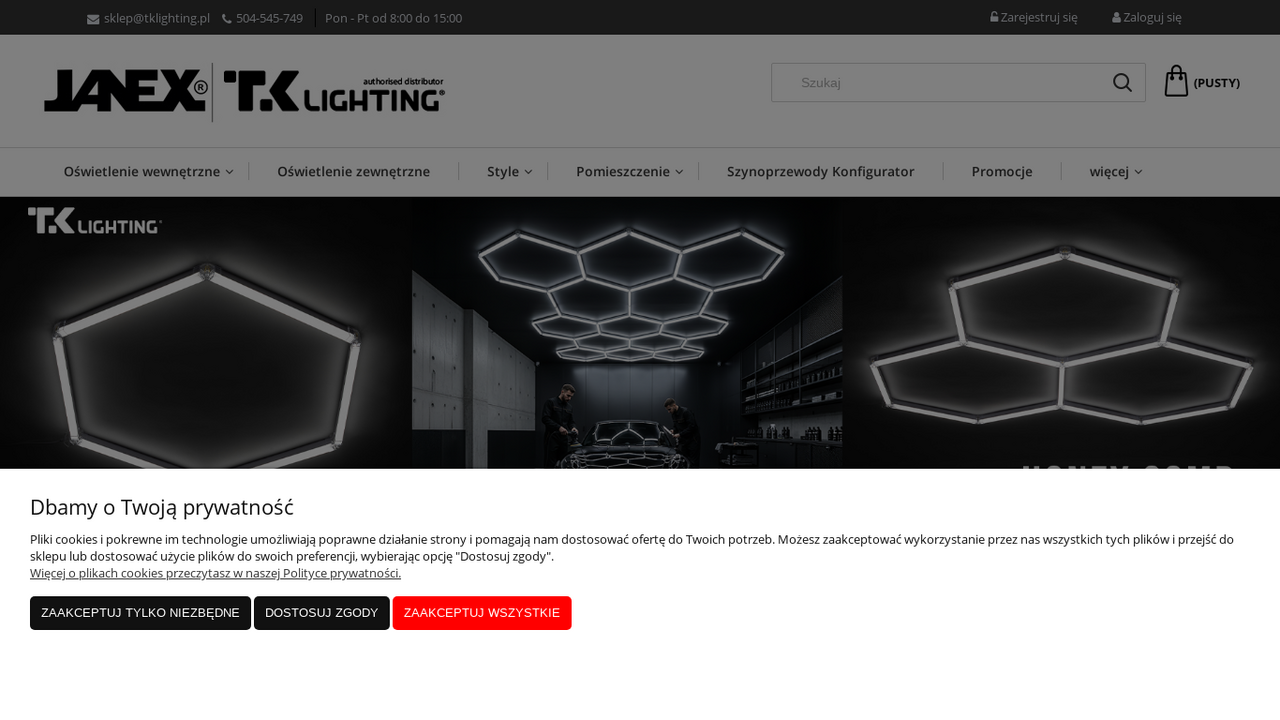 Sklep z oświetleniem TK Lighting cover