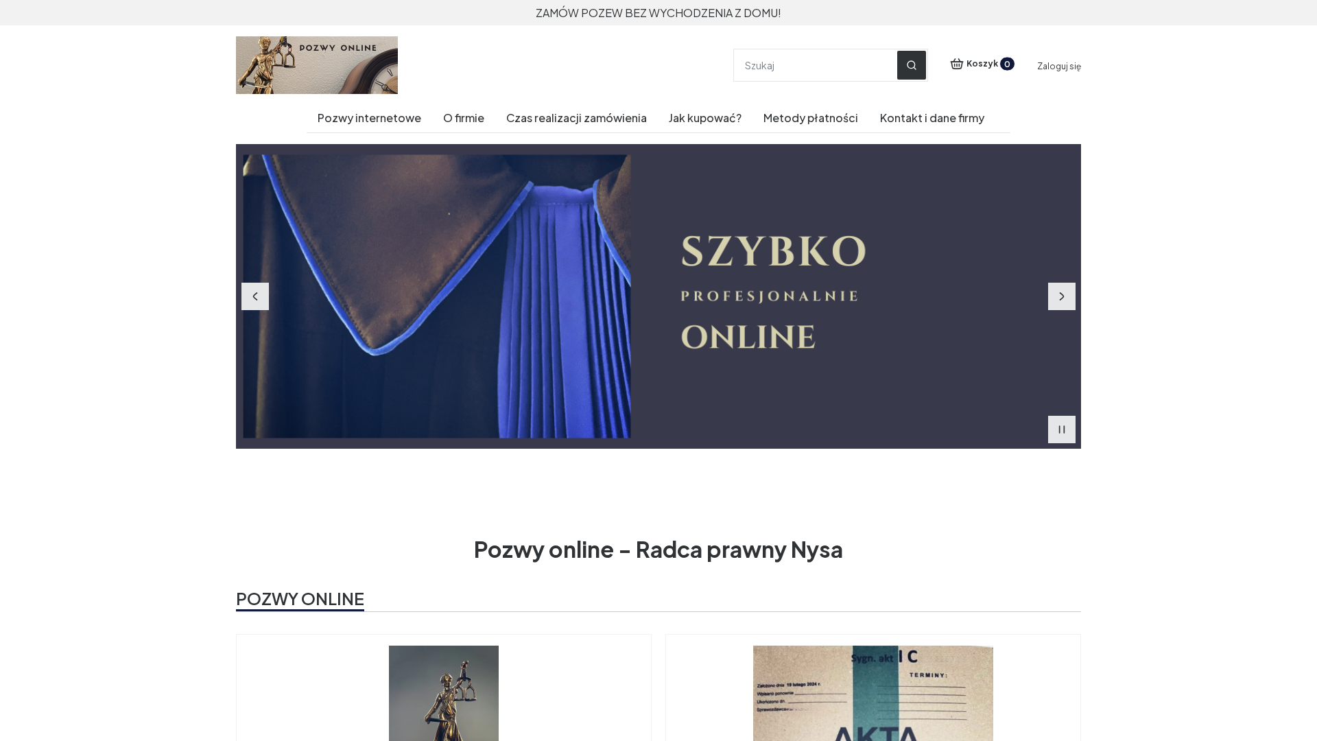 Pozwy Online cover